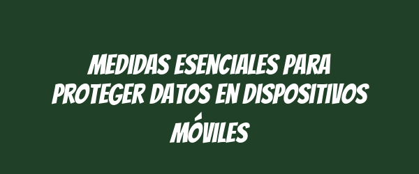 Medidas esenciales para proteger datos en dispositivos móviles
