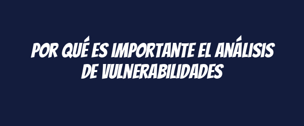 Por qué es importante el análisis de vulnerabilidades Por qué es importante el análisis de vulnerabilidades