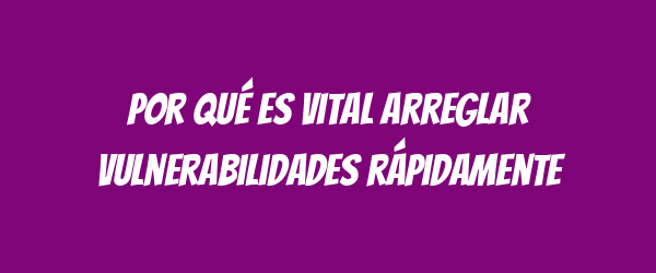 Por qué es vital arreglar vulnerabilidades rápidamente