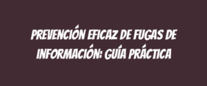 Prevención eficaz de fugas de información: Guía práctica