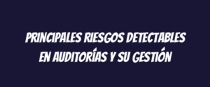 Principales riesgos detectables en auditorías y su gestión