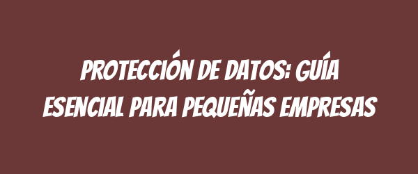 Protección de datos: guía esencial para pequeñas empresas Protección de datos: guía esencial para pequeñas empresas