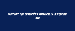 Protocolo BGP: su función y relevancia en la seguridad web