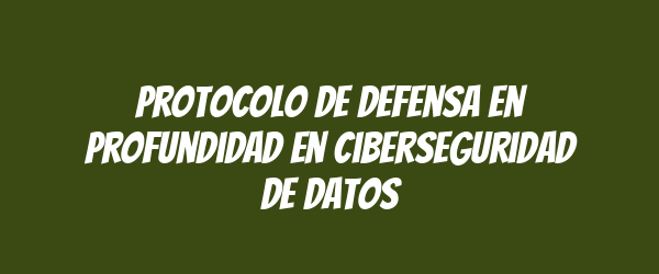 Protocolo de defensa en profundidad en ciberseguridad de datos Protocolo de defensa en profundidad en ciberseguridad de datos