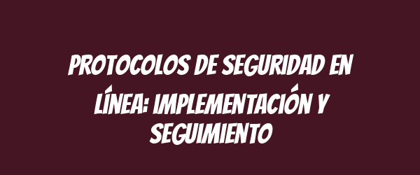Protocolos de seguridad en línea: implementación y seguimiento