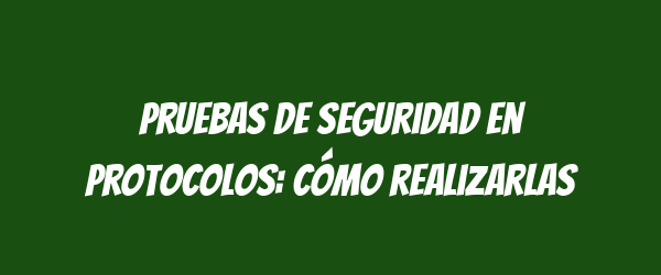 Pruebas de seguridad en protocolos: cómo realizarlas
