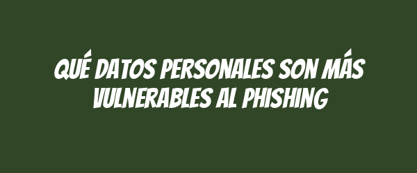 Qué datos personales son más vulnerables al phishing Qué datos personales son más vulnerables al phishing