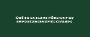 Qué es la clave pública y su importancia en el cifrado