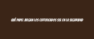 Qué papel juegan los certificados SSL en la seguridad