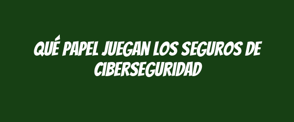Qué papel juegan los seguros de ciberseguridad