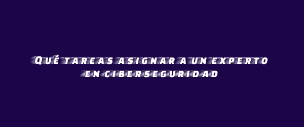 Qué tareas asignar a un experto en ciberseguridad Qué tareas asignar a un experto en ciberseguridad
