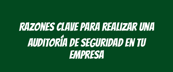 Razones clave para realizar una auditoría de seguridad en tu empresa Razones clave para realizar una auditoría de seguridad en tu empresa
