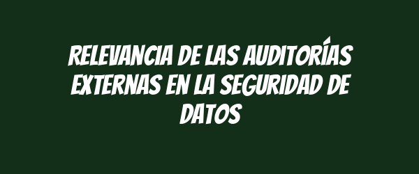Relevancia de las auditorías externas en la seguridad de datos